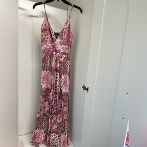 Floral Pink Maxi Dress